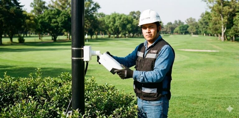 Solución de infraestructura y seguridad electrónica para Campos de Golf
